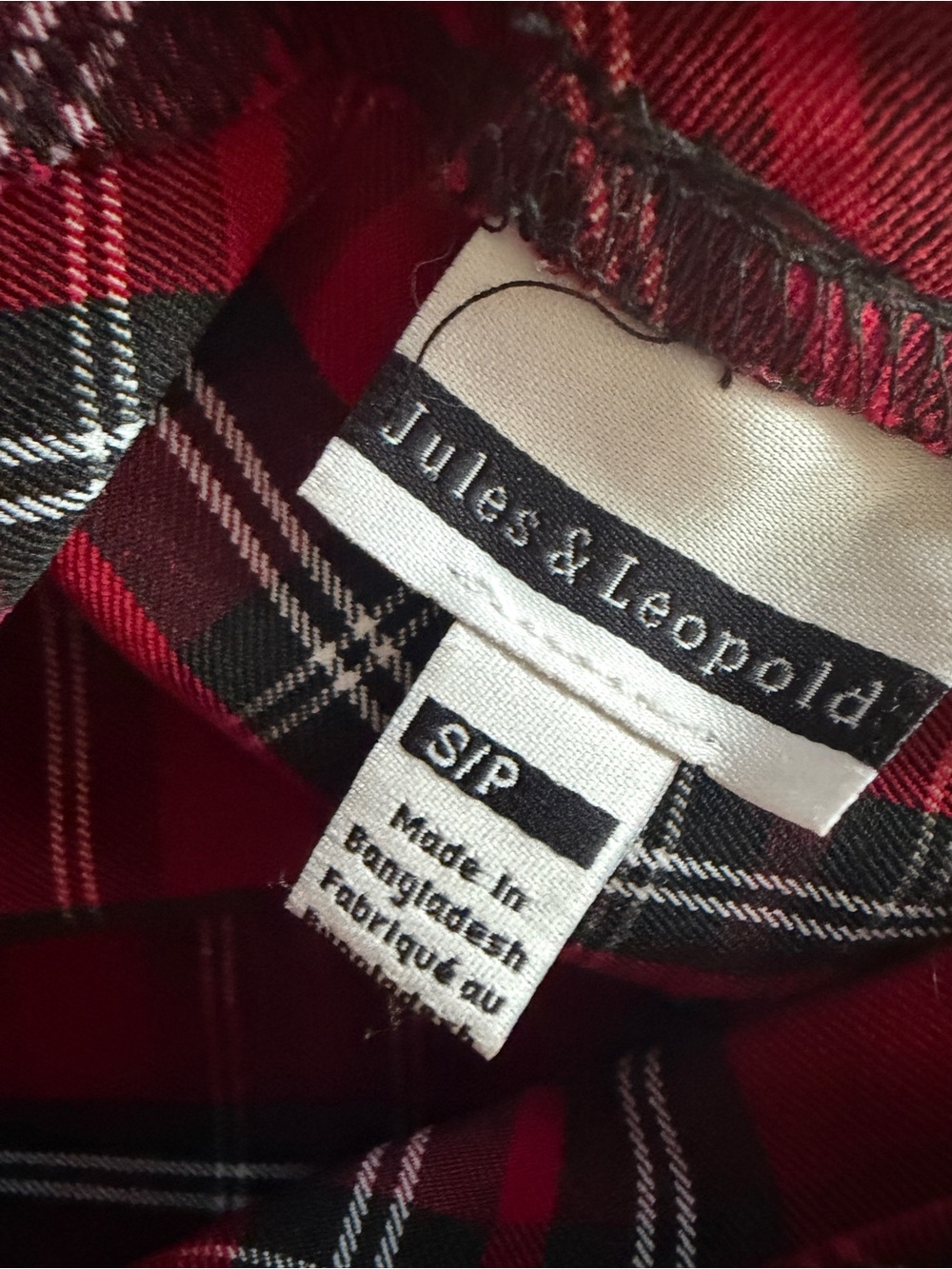 Jules and Leopold red plaid pants. Small. - Picture 5 of 6